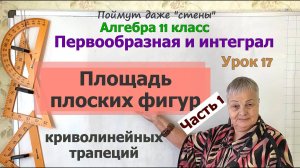 Площадь плоских фигур с помощью определенного интеграла. Часть 1. Алгебра 11 класс