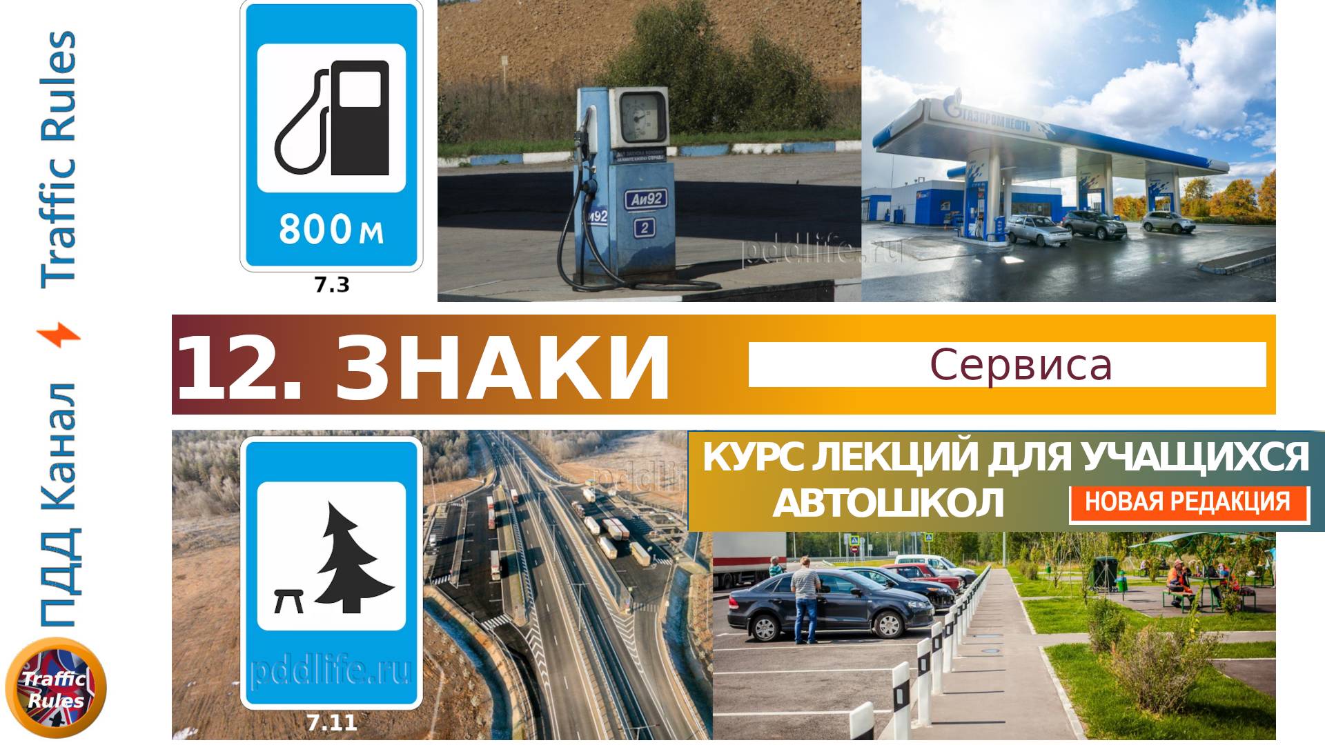 Полный курс пдд 2024 Вебинар 12 - Знаки Сервиса