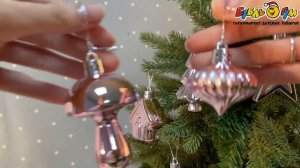 Набор фигурных украшений розовый 12шт