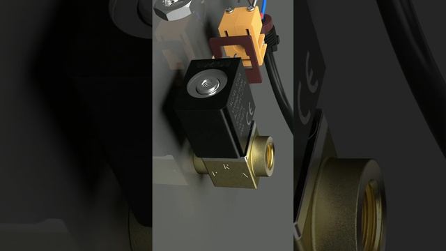 Pneumatic Solenoid Valve 3d Model Animation  #machine #industrialautomation