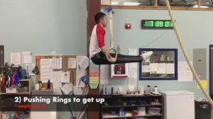 Подъем разгибом в угол на кольцах