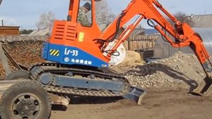 Заезд на трал на миниэкскаваторе IHI