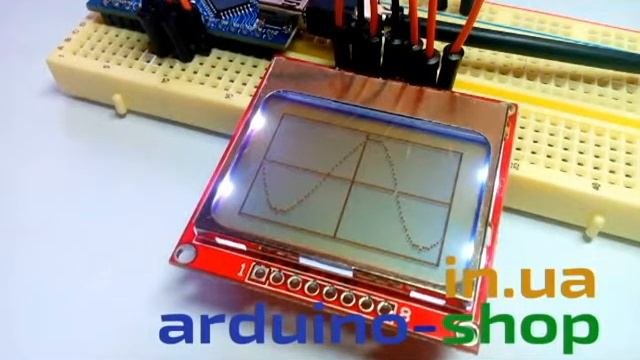 Графический LCD дисплей Nokia 5110 белая подсветка для Arduino