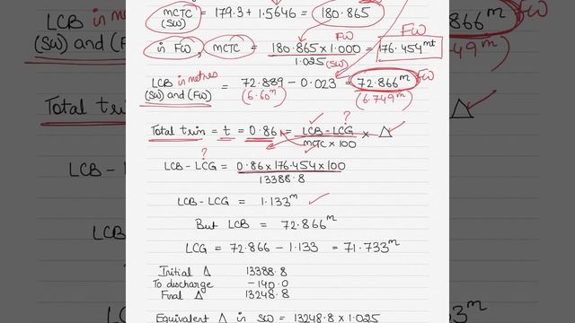 How to achieve the desired draft at one end - Example 2 (MV Hindship) смотреть онлайн
