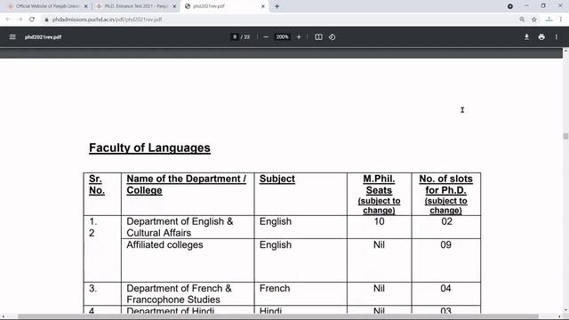 PhD Admission 2021 in Punjab University | Punjab University PhD and MPhil Admission 2021 | PU Notic
