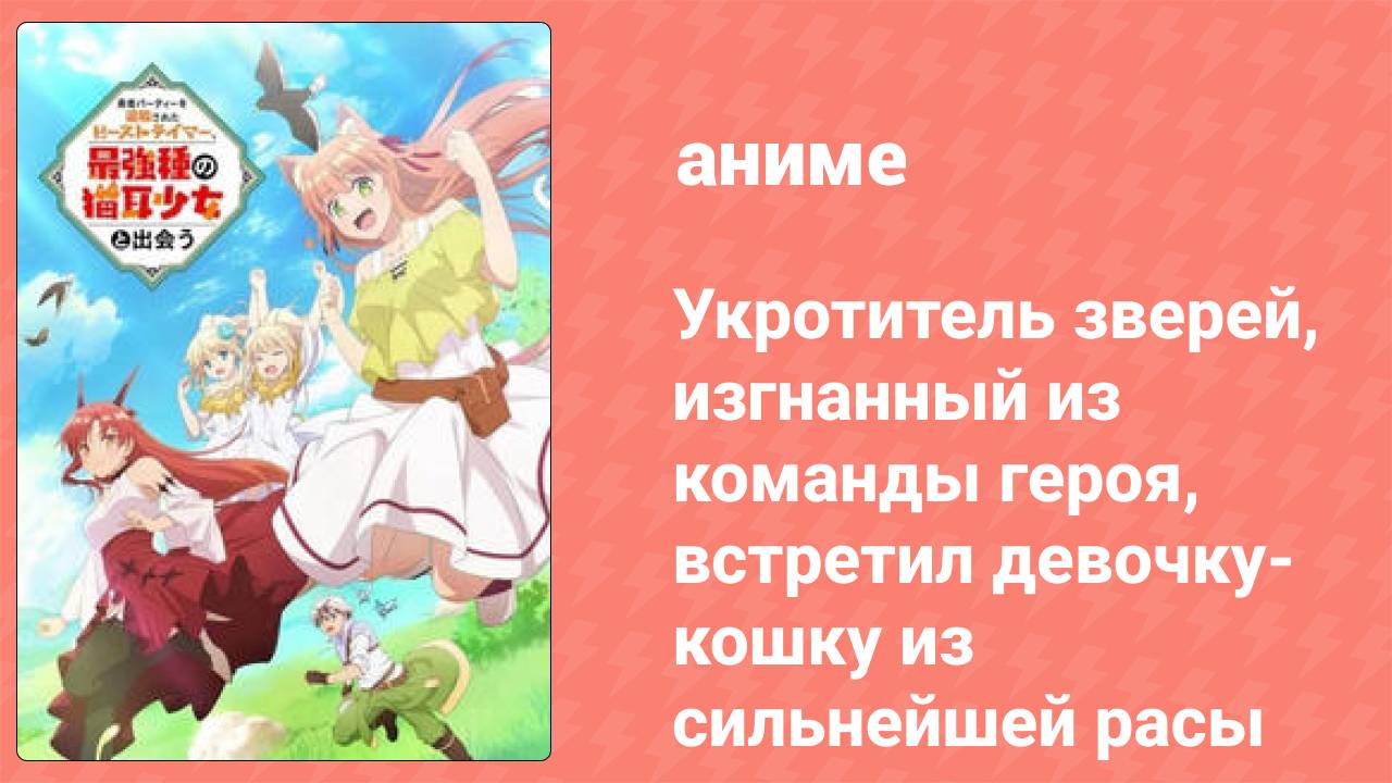 Укротитель зверей, изгнанный из команды героя, встретил девочку-кошку 5 серия (аниме-сериал, 2022)