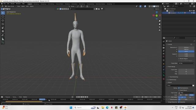 1.4 Import Mixamo animation into Blender