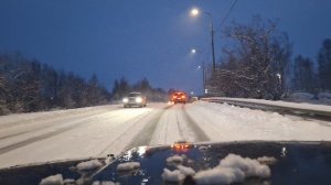 В Мурманск пришла зима!) Едем на Ниве Тревел.  Наслаждаемся)