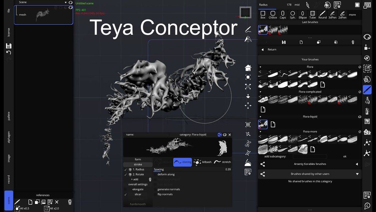 Создание кистей в Teya Conceptor: растения-5