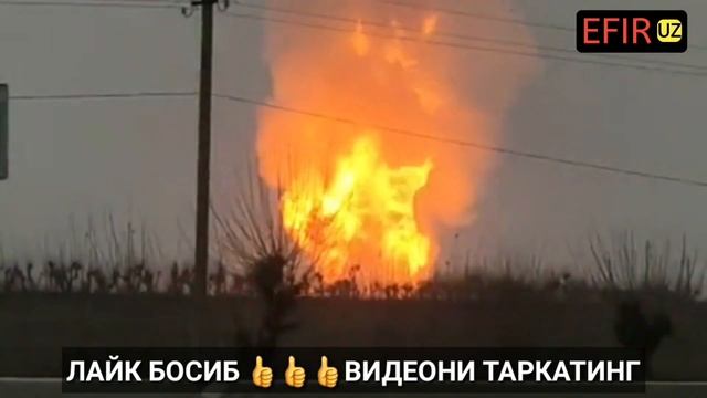 Самарқанд вилояти Мирбозор шаҳарчаси яқинидаги Зирабулоқ магистрал газ қувурида портлаш рўй берди смотреть онлайн