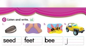 Oxford Phonics World student book level 3 - long vowels - disc 2 - unit 5 - long e - ee - bee jeep