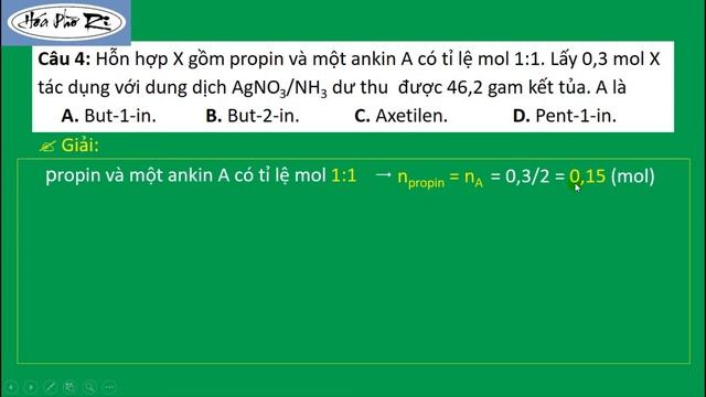 Bài tập ankin (Phần 1) - Hoá Phờ Ri | Phương pháp mới смотреть онлайн