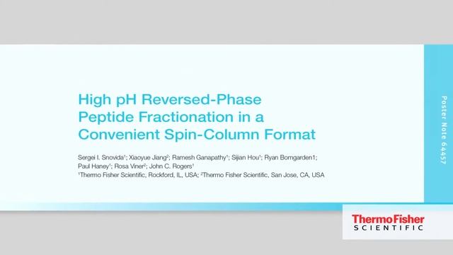 Title: Convenient High pH Peptide Fractionation смотреть онлайн