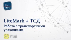 LiteMark. Работа с транспортными упаковками (SSCC) в системе маркировки с использованием ТСД