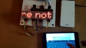NodeMCU(ESP8266)WiFi Controlled LED Matrix  MAX7219 Display