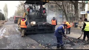 Ремонт дорожного полотна в городе Горловка