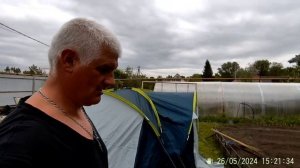 Первая установка палатки на 6 мест.