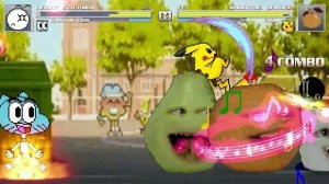 AN Mugen Request #2124: Henry Stickmin & Gumball VS Annoying Orange & Pikachu