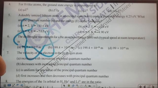 Live Atomic Structure. Assignment Solution. P K Siddhant Sir