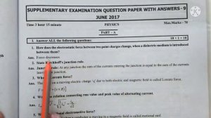 2 puc physics midterm exam 2021 most imp 1 marks questions with answers