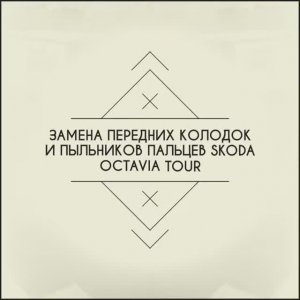 Замена передних тормозных колодок и пыльников пальцев Skoda Octavia Tour 1.4 bca 2008