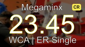 ER [23.45] Megaminx Single (WR2) // Rubik's WCA Asian Championship 2024