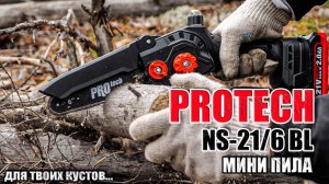 АККУМУЛЯТОРНАЯ ПИЛА ДЛЯ ТВОЕГО САДА! ОБЗОР НА ЦЕПНУЮ МИНИ ПИЛУ PROTECH NS-21/6 BL. КУПИТЬ ПИЛУ