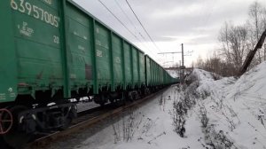 Система электровозов ВЛ11М-204/423 с грузовым поездом