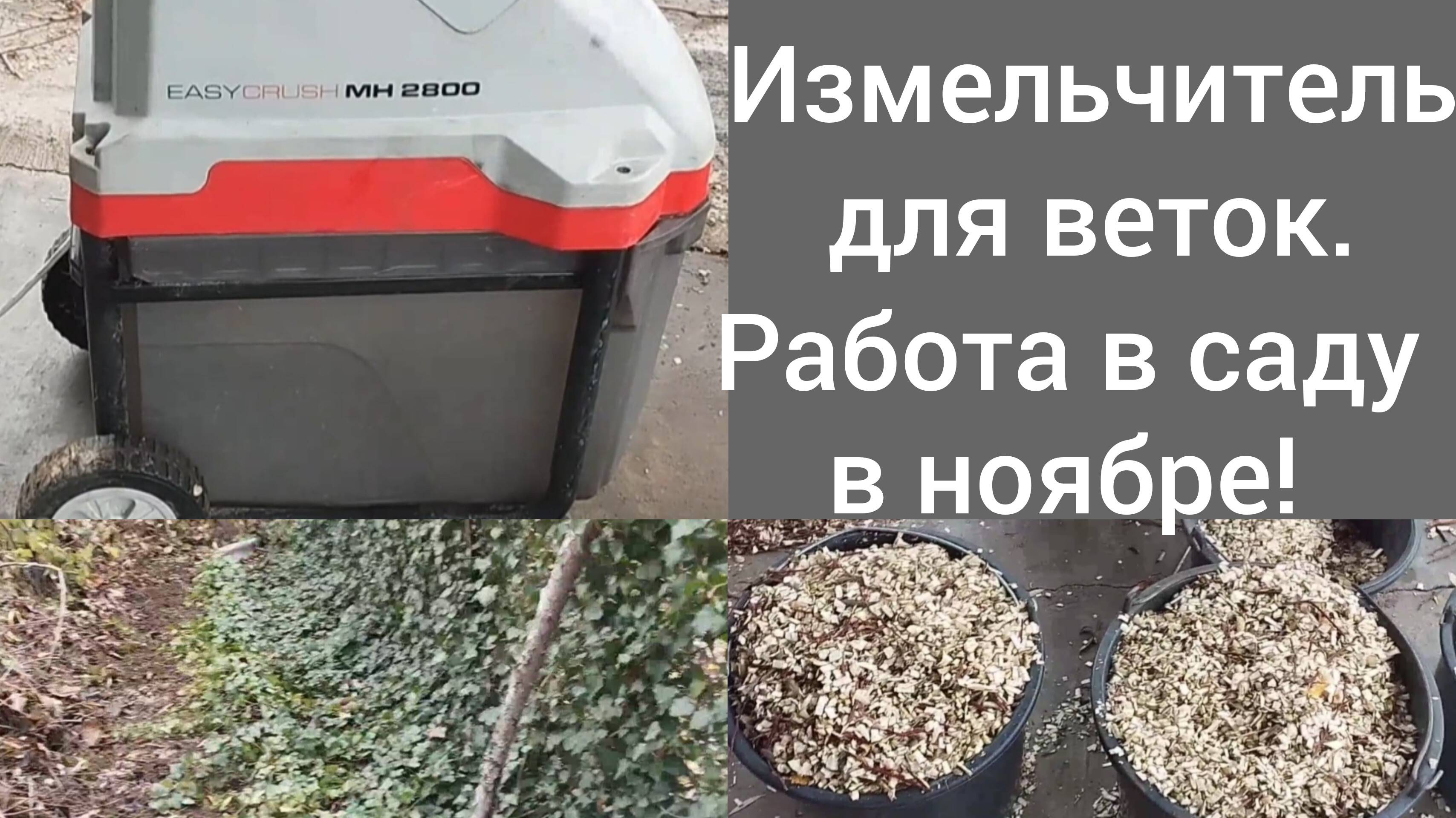 Переехали в Адыгею/Измельчитель для веток/Работа в нашем саду 22 ноября/Живем в станице Гиагинской/ смотреть онлайн