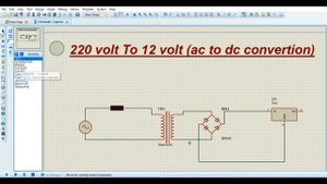 AC to DC Converter 220 to 12 volt Proteus Simulation #PProteus