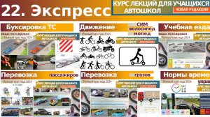 Полный курс пдд 2024 Вебинар 22 - Буксировка, Учебная езда, Перевозка людей и грузов, Доптребования