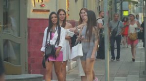 4K. Moscow. August 2023. Beautiful stylish people and luxury cars on the streets of Moscow.