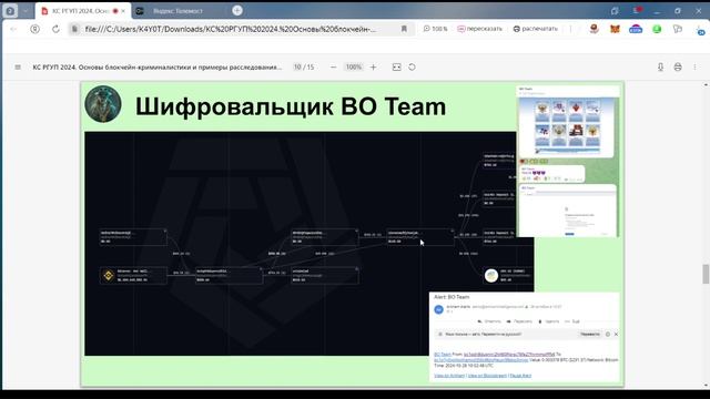 Основы блокчейн-криминалистики и примеры расследования криптопреступлений круглый стол РГУП 23.11