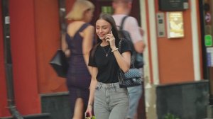 4K. A new walking tour of famous places in Moscow with beautiful.