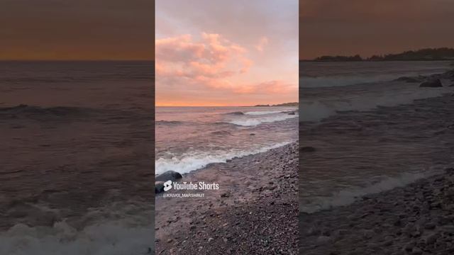 Огненный закат 🌅 над Ладогой 😍