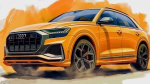 Orange Audi Rs Q8 Art - Живые Обои