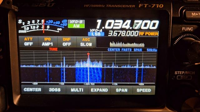 Yaesu FT710 радиоприём средние волны