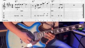 Playing Along One String- Blues Guitar Solo(tab)