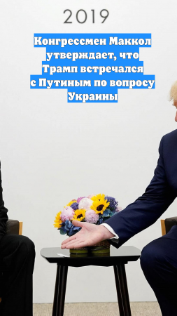 Конгрессмен Маккол утверждает, что Трамп встречался с Путиным по вопросу Украины