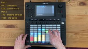 Akai Pro Force: changing pad/clip colours