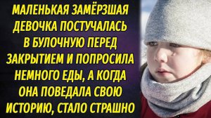 Маленькая замёрзшая девочка постучалась в булочную и попросила немного еды