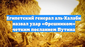 Египетский генерал аль-Халаби назвал удар «Орешником» четким посланием Путина