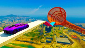 Челлендж Длинный Туннель Паркур Гонка ГТА 5 | Гонки GTA 5 Online