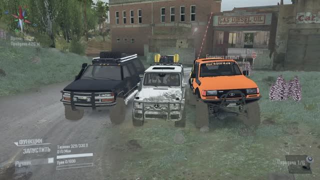 Mercedes-Benz G65 Toyota Land Cruiser 80 Chevrolet Suburban после капремонта в Spintires MudRunner,