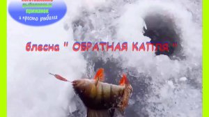 Блесна зимняя " Обратная капля". Рыбалка на убитом водоеме.