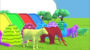Crossing Fountain Transformation With Gorilla,Elephant,Cow,Duck,Lion,Tiger,Cat Paint and Animals Fa
