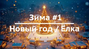 Зима #1 / Новый год, Рождество и ёлка / Расслабляющий видеофон для ТВ с атмосферой праздника
