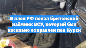 В плен РФ попал британский наёмник ВСУ, который был насильно отправлен под Курск