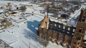 полеты на дроне ( кирха в селе Липовка)