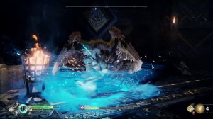 God of War бой с валькирией Эйр